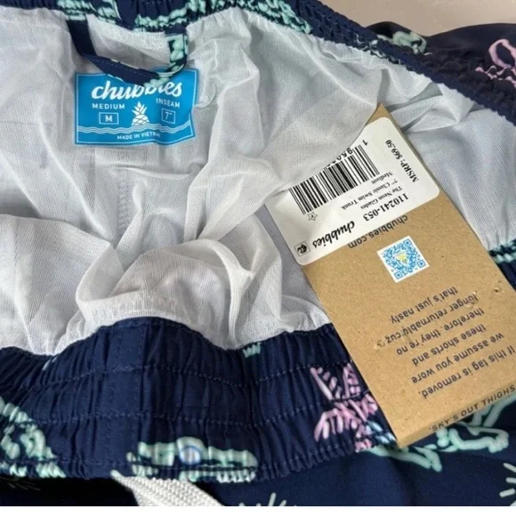 Chubbies Men’s Swim Trunks, Size Medium “Neon Glades Alligator” Style - Picture 5 of 5